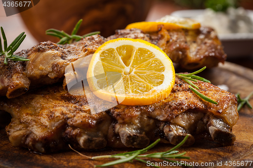 Image of BBQ spare ribs with herbs