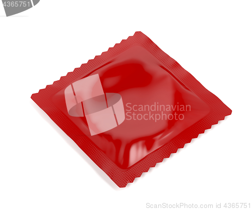 Image of Condom on white background 