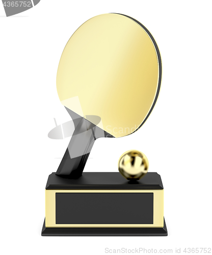 Image of Gold table tennis trophy