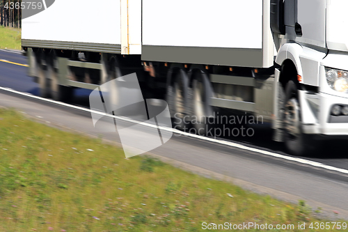 Image of Truck Wheels at Speed