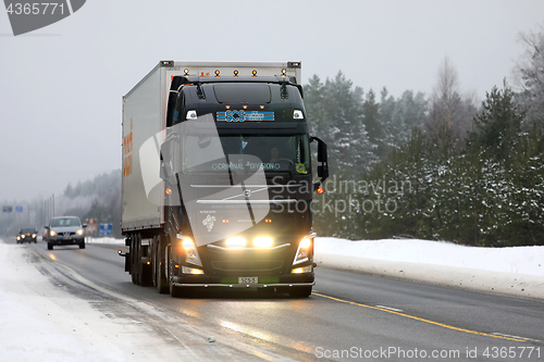 Image of Volvo FH Headlights in Winter 