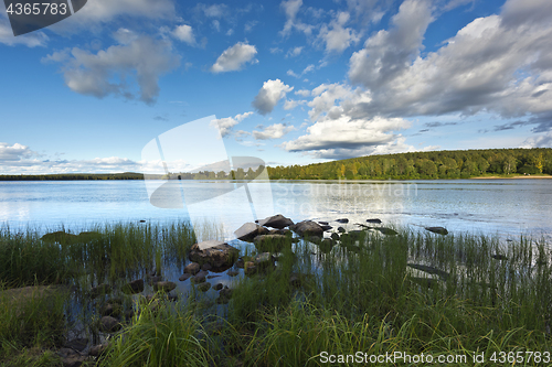 Image of Sky, river and forest. Finland