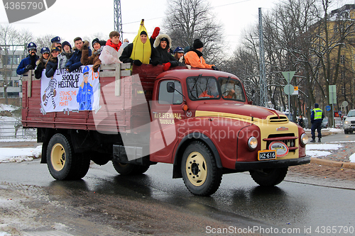 Image of Finnish Students Celebrate Penkkarit 