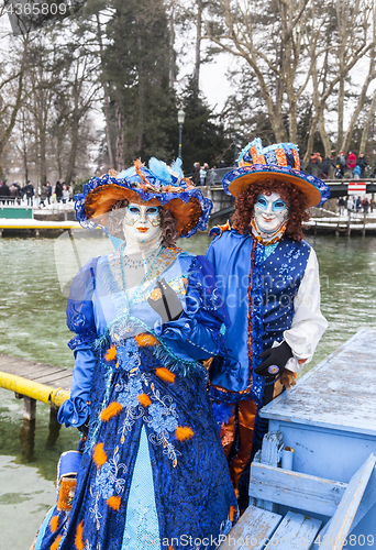 Image of Disguised Couple - Annecy Venetian Carnival 2013