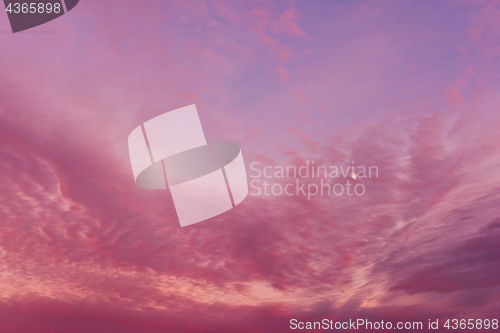 Image of Pink sky with moon