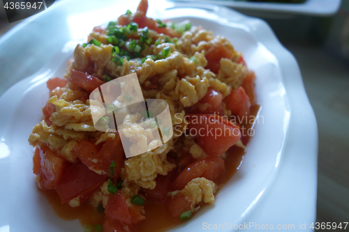 Image of Stir fried tomato and scrambled eggs