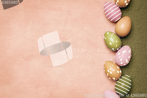 Image of a beautiful colored eggs easter background