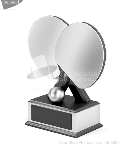 Image of Silver table tennis trophy