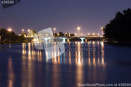 Image of City Bridge at Night
