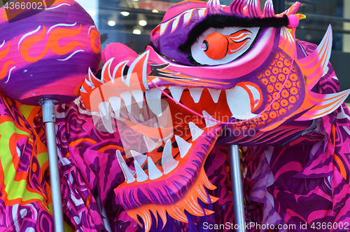 Image of Chinese dragon dance