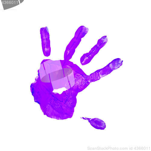 Image of purple children hand print