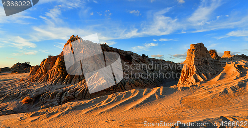 Image of rocky landforms in the outback desert