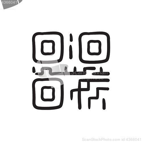 Image of QR code sketch icon.