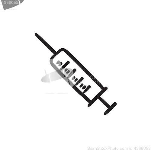 Image of Syringe sketch icon.