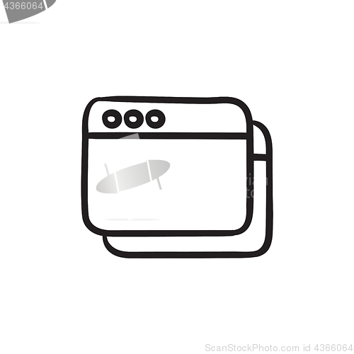 Image of Opened browser windows sketch icon.