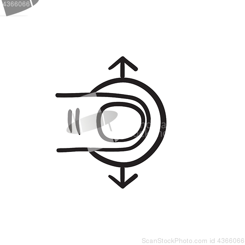 Image of Touch screen gesture sketch icon.