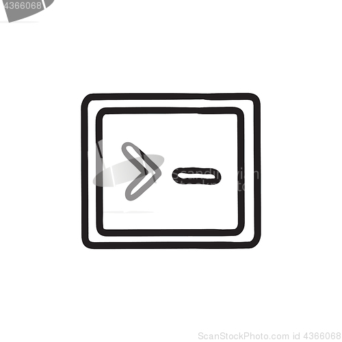 Image of Terminal startup sketch icon.