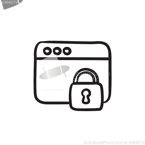 Image of Security browser sketch icon.