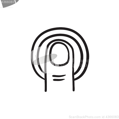 Image of Touch screen gesture sketch icon.