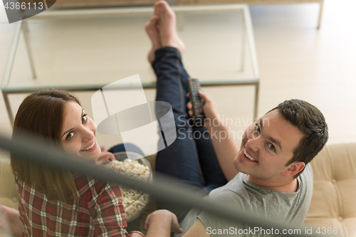 Image of young handsome couple enjoying free time