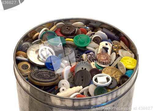 Image of Tin Can With Buttons