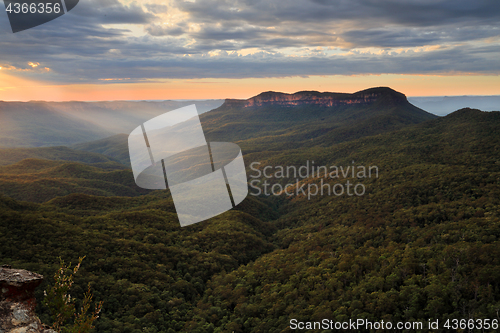 Image of Blue Mouintains Australia with Mount Solitary scenic view