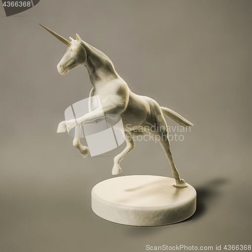 Image of a beautyful marble unicorn figure