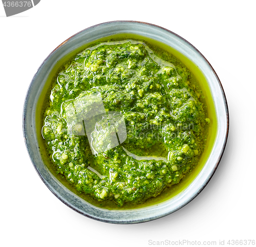 Image of bowl of basil pesto