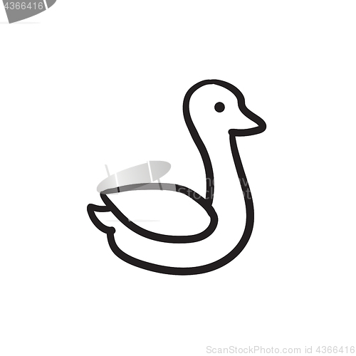 Image of Duck sketch icon.