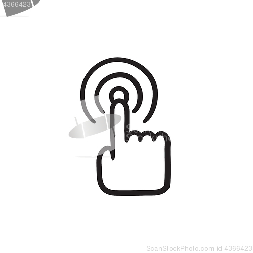 Image of Touch screen gesture sketch icon.