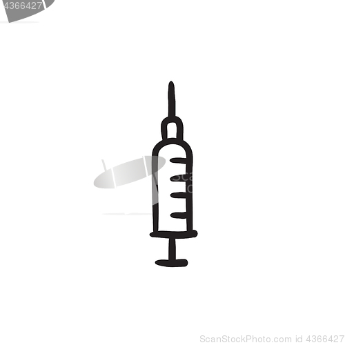 Image of Syringe sketch icon.