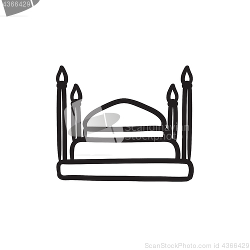 Image of Taj Mahal sketch icon.