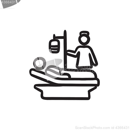 Image of Nursing care sketch icon.