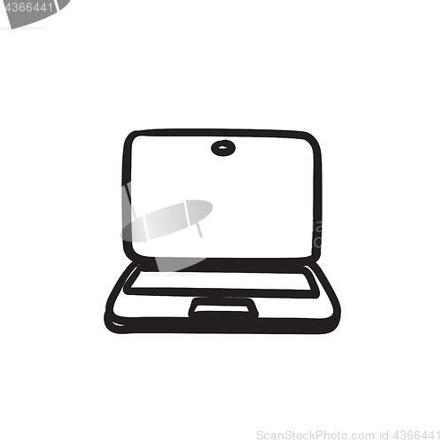 Image of Laptop sketch icon.