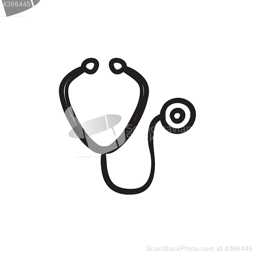 Image of Stethoscope sketch icon.