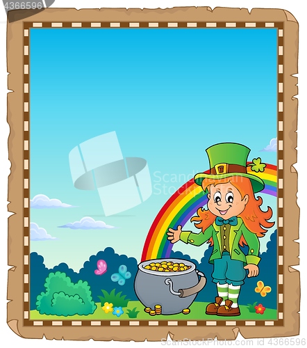 Image of Leprechaun girl theme parchment 2