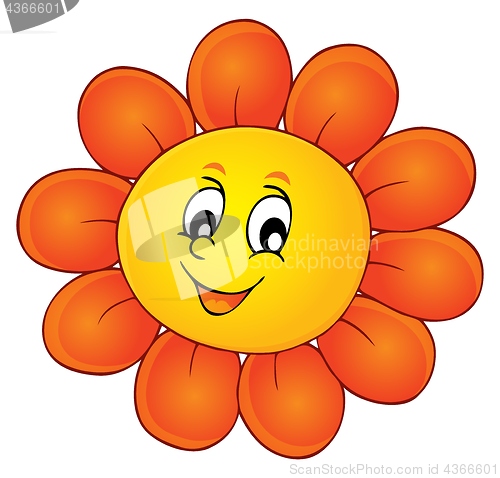 Image of Happy flower head theme image 1