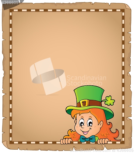 Image of Lurking leprechaun girl parchment 1