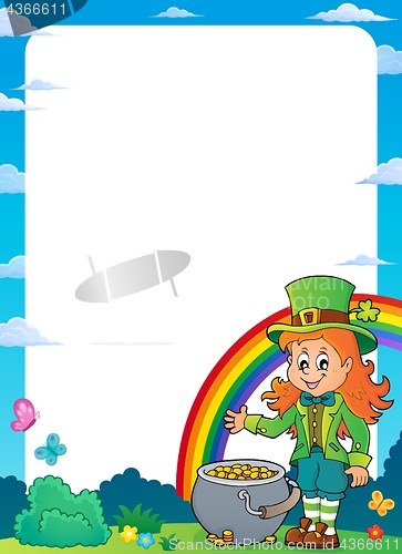 Image of Leprechaun girl theme frame 1