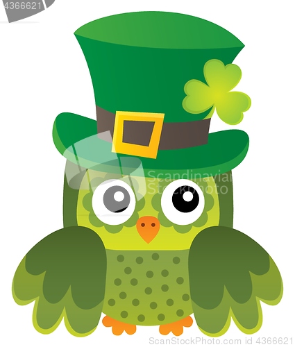 Image of St Patricks Day theme with owl image 1