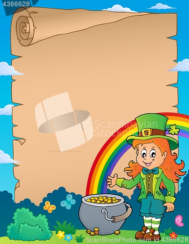 Image of Leprechaun girl theme parchment 1