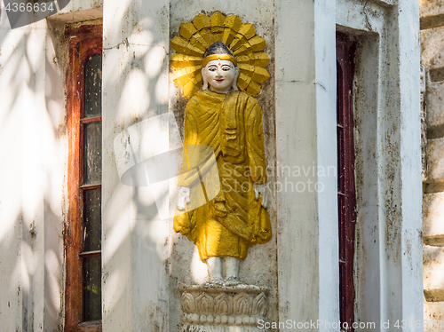 Image of Buddha image on building in Yangon