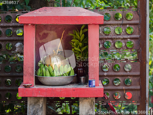 Image of Tiny roadside shrine in Myanmar