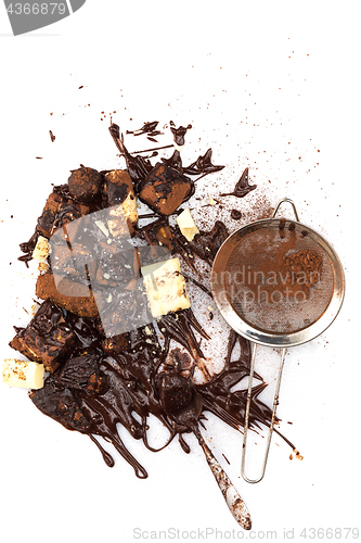 Image of Pile of broken chocolate