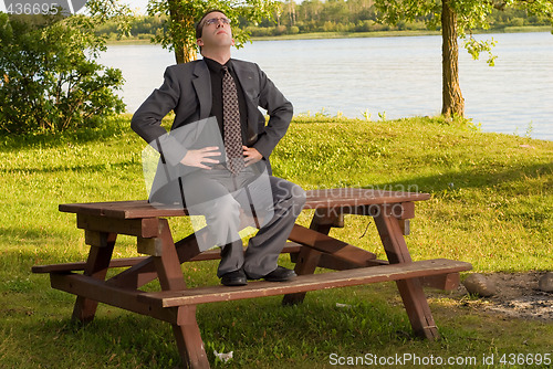 Image of Businessman Relaxation