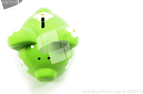 Image of Grreen piggy bank isolated 