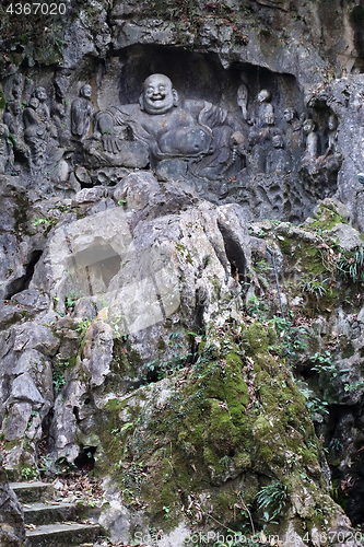 Image of Sculpture laughing Buddha