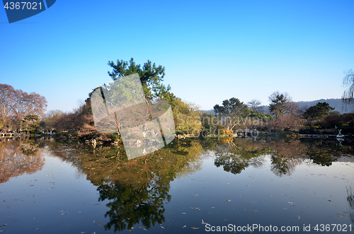 Image of Landscape of West lake in Hangzhou, China