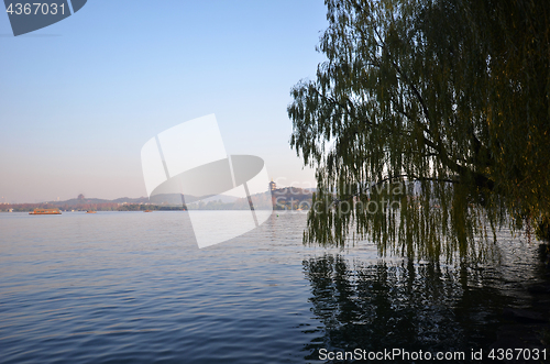 Image of Landscape of West lake in Hangzhou, China