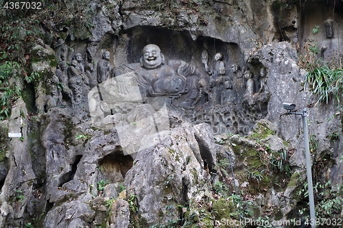 Image of Sculpture laughing Buddha